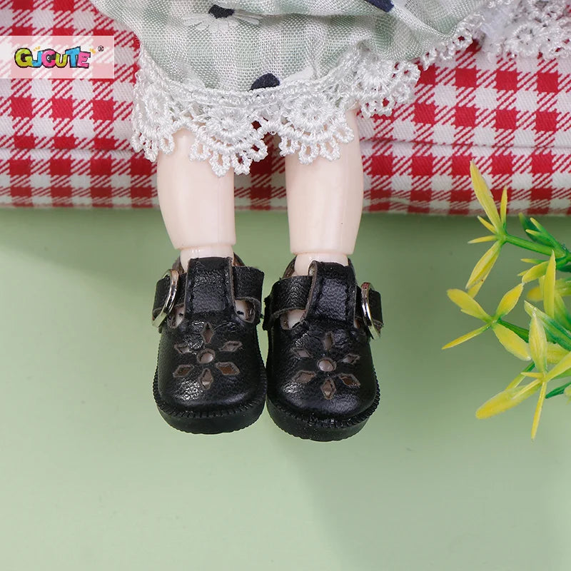 Doll Shoes Mini Leather Dolls Sneakers Casual Shoe Mini Doll Decoration Shoes Accessories Kid Birthday Gift Girl Toy