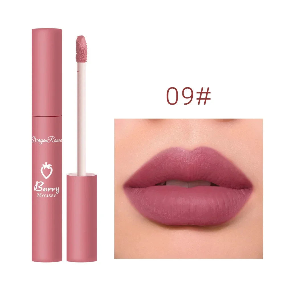 Waterproof Velvet Matte Nude Lip Gloss Sexy Long Lasting Non-stick Cup Nude Red Liquid Lipstick Make-up for Women Korea Cosmetic