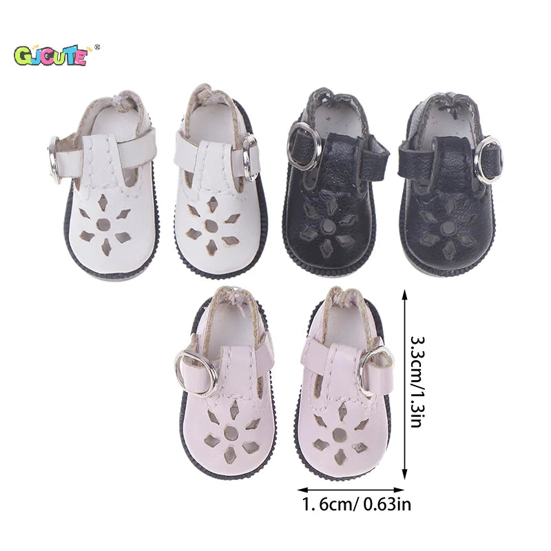 Doll Shoes Mini Leather Dolls Sneakers Casual Shoe Mini Doll Decoration Shoes Accessories Kid Birthday Gift Girl Toy