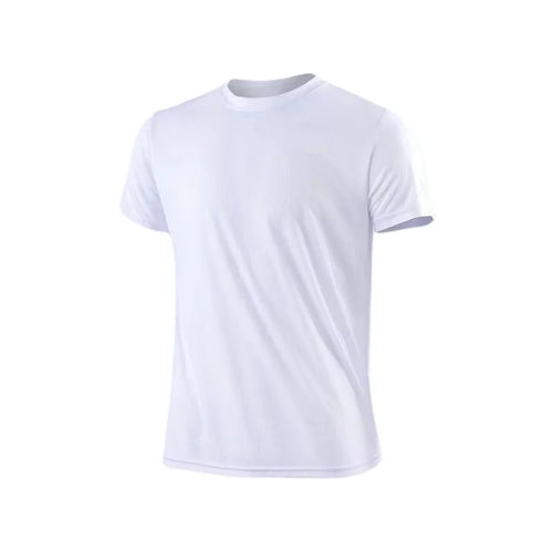 Camiseta de manga corta de secado rápido para hombre para gimnasio, running, que absorbe la humedad y tiene cuello redondo 