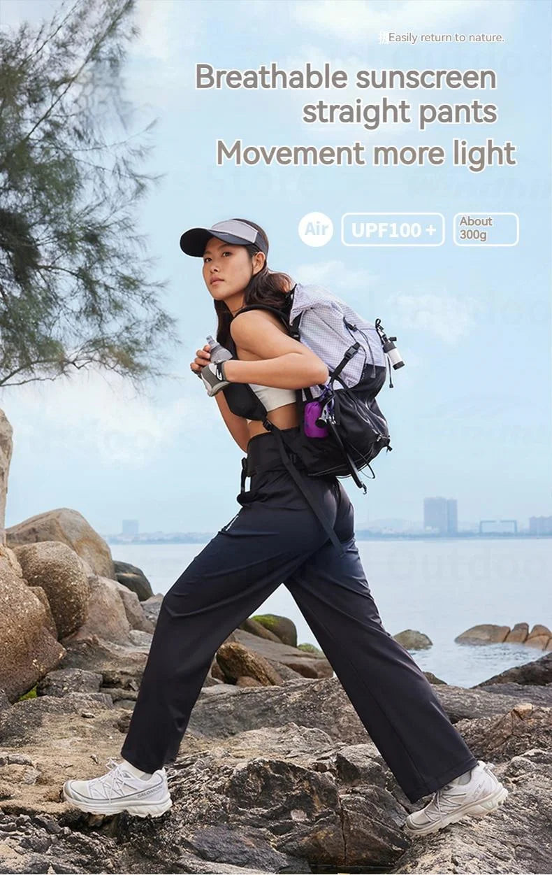 Pantalones de senderismo Naturehike para mujer, de verano, de secado rápido, para acampar al aire libre, escalar, transpirables, impermeables, con protección solar contra el hielo, para entrenamiento