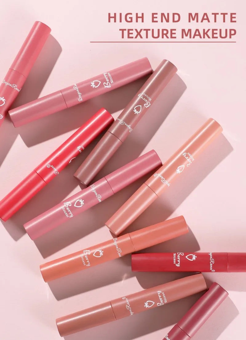 Waterproof Velvet Matte Nude Lip Gloss Sexy Long Lasting Non-stick Cup Nude Red Liquid Lipstick Make-up for Women Korea Cosmetic