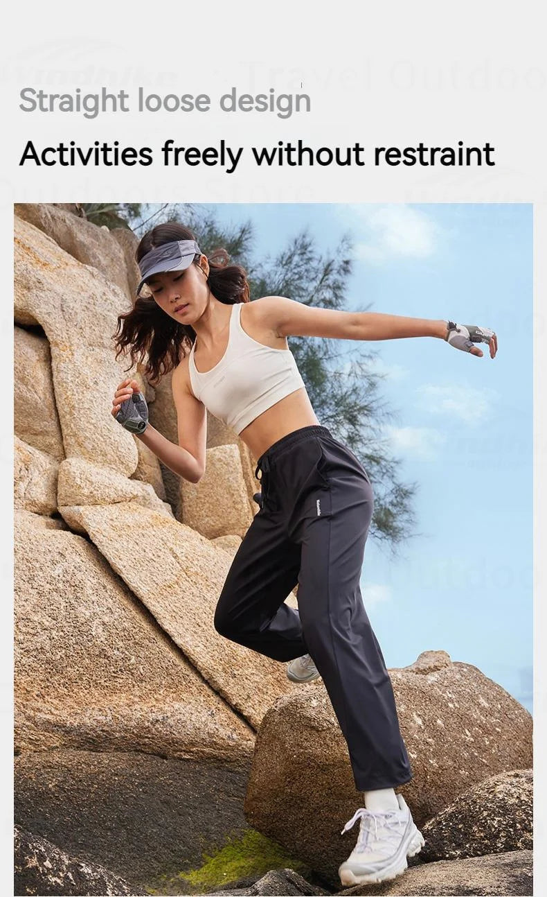 Pantalones de senderismo Naturehike para mujer, de verano, de secado rápido, para acampar al aire libre, escalar, transpirables, impermeables, con protección solar contra el hielo, para entrenamiento