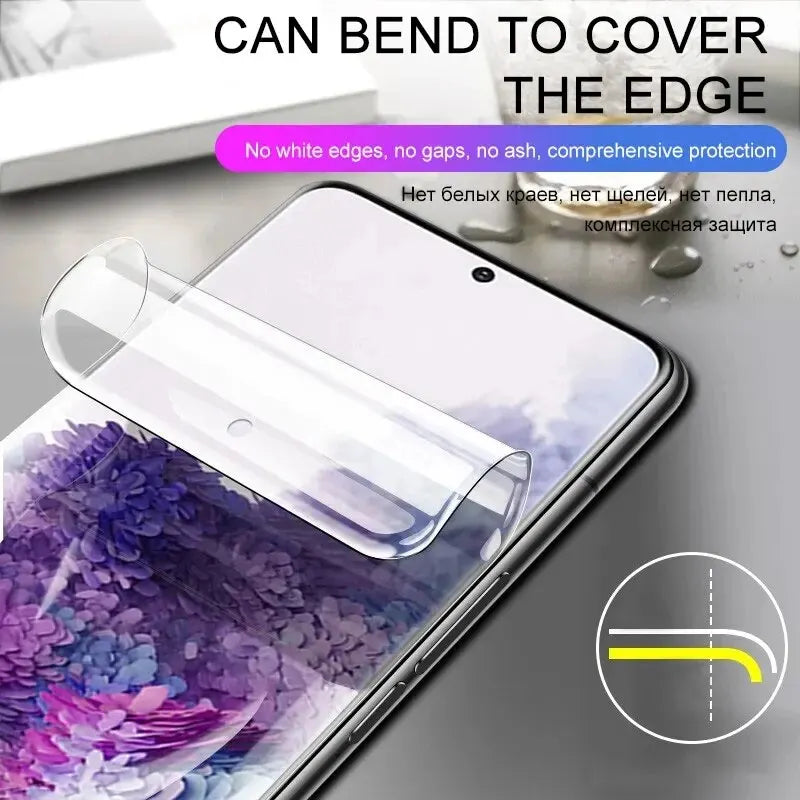 4Pcs Hydrogel Film Full Cover For Samsung Galaxy S23 S10 S20 S21 S22