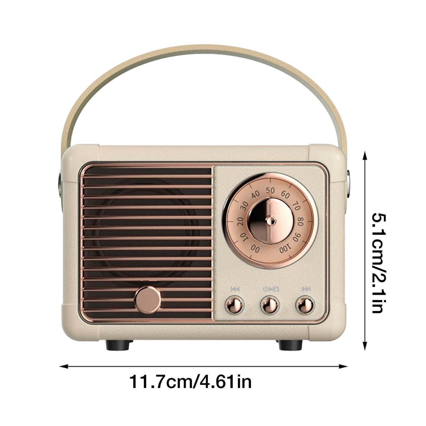 Bluetooth-Kompakt-Retro-Lautsprecher mit Radio