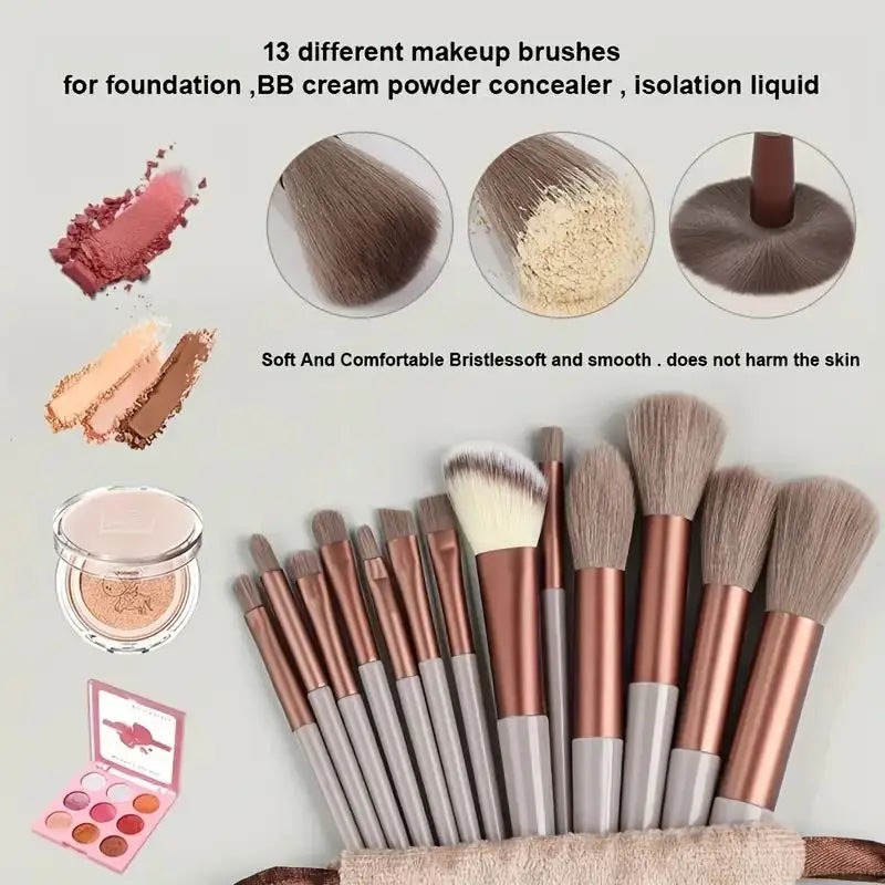 Juego de brochas de maquillaje suaves y esponjosas para profesionales, para base de maquillaje en polvo 