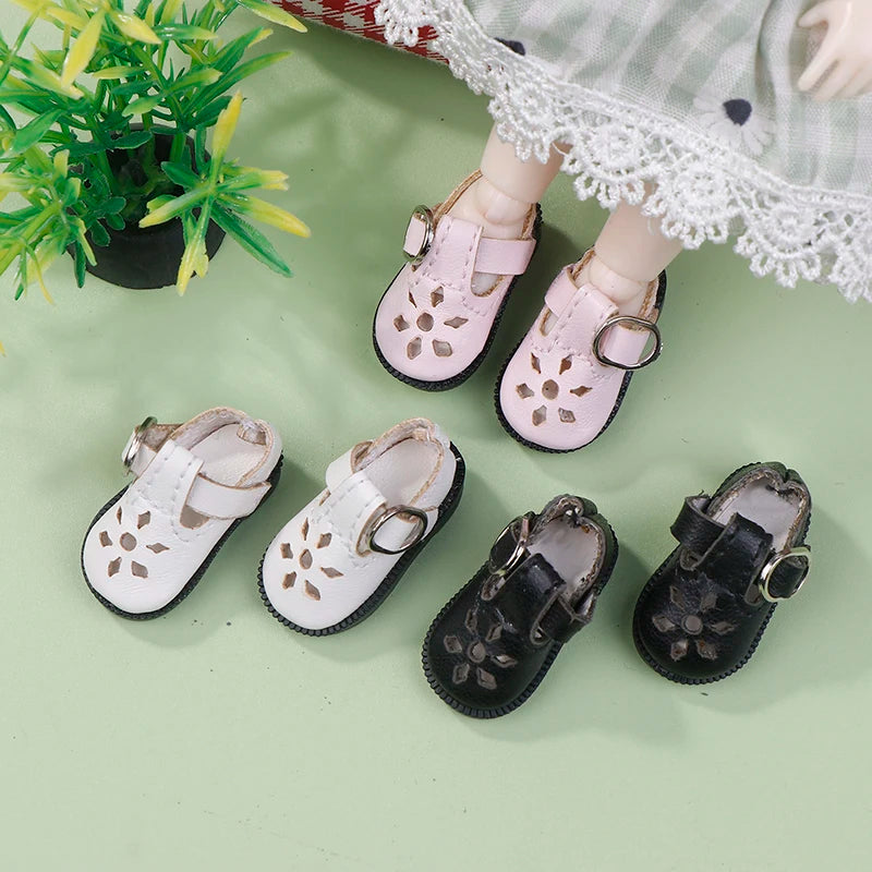 Doll Shoes Mini Leather Dolls Sneakers Casual Shoe Mini Doll Decoration Shoes Accessories Kid Birthday Gift Girl Toy