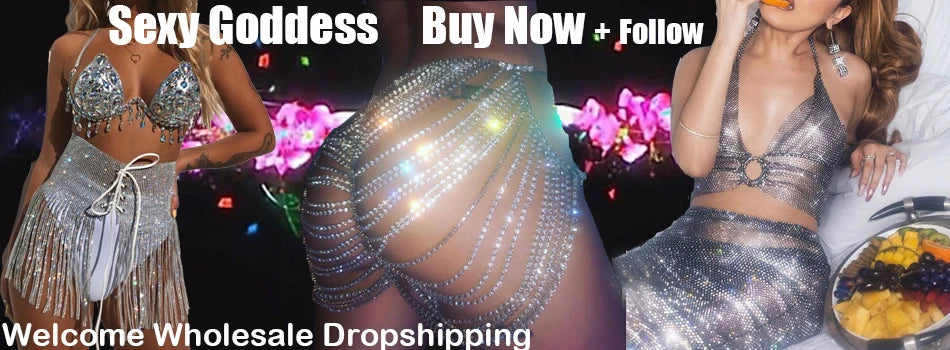 Sexy see through Rhinestone summer dress women shiny fishnet club beach party dress vestido elegante long sleeve evening dresses