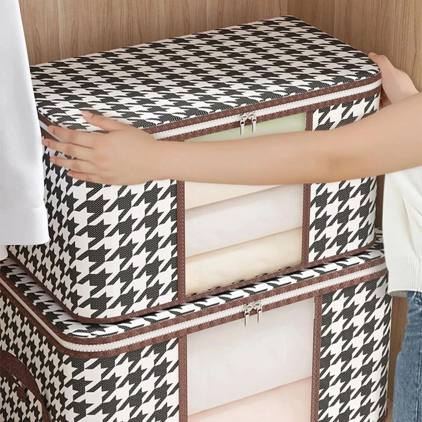 Visible Large Capacity Storage Box Portable Household Clothes