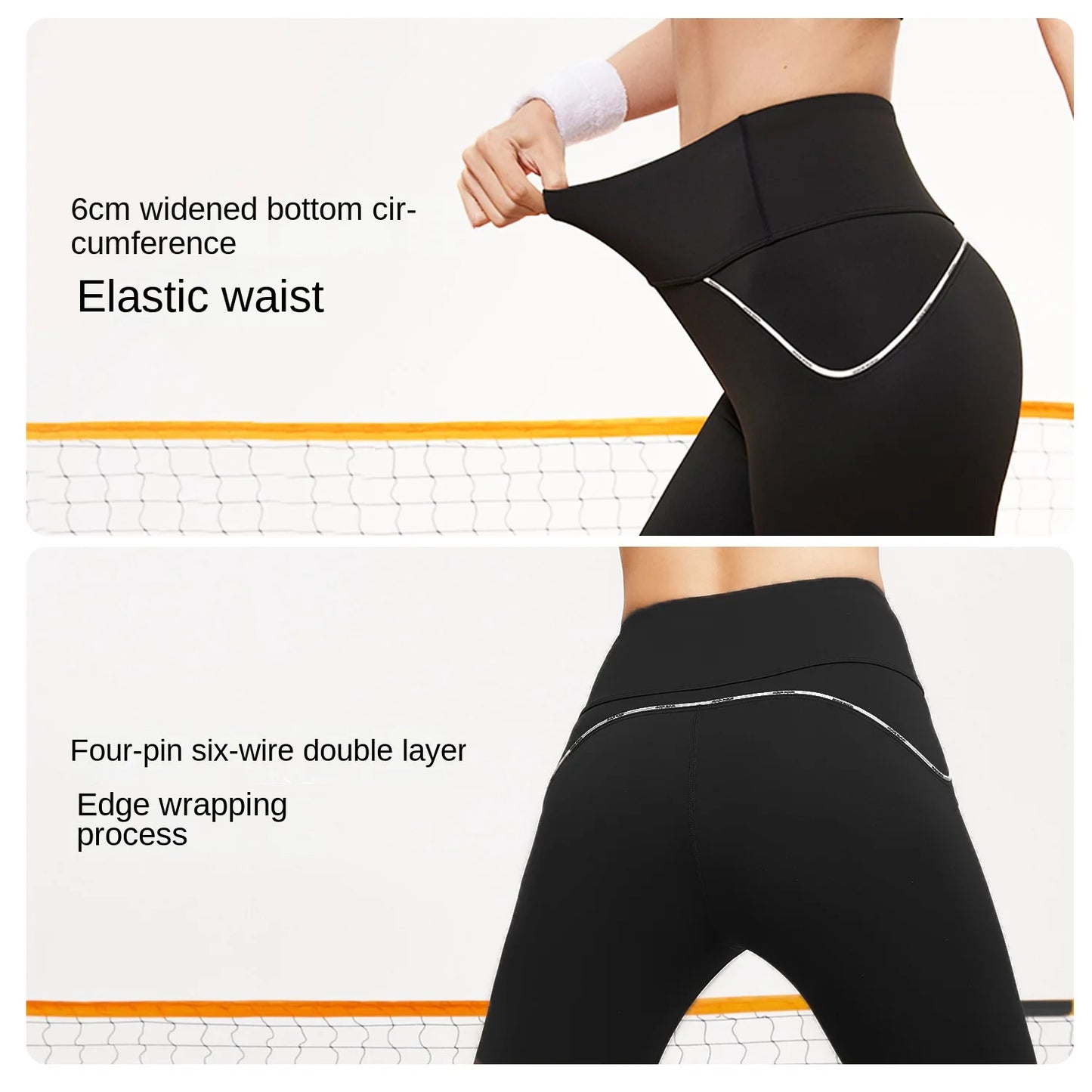 Pantalones de yoga ajustados sin costuras para mujer, de cintura alta, elásticos, de secado rápido y con realce de cadera y abdomen