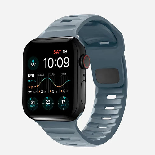 Correa deportiva para Apple Watch Ultra 10 9 8 7 6 SE 5 de silicona suave 