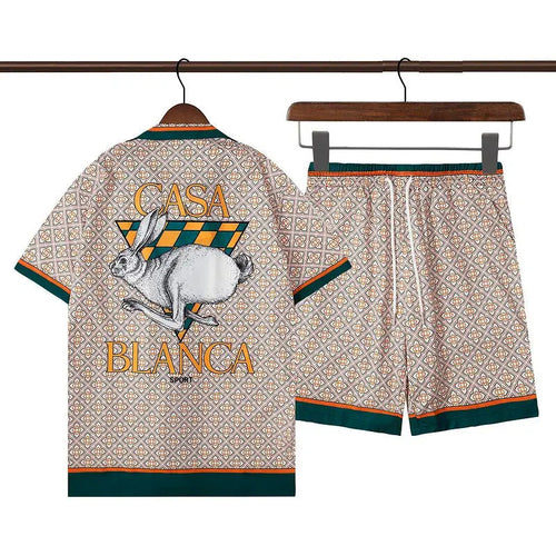 Summer vibes men Beach shorts set