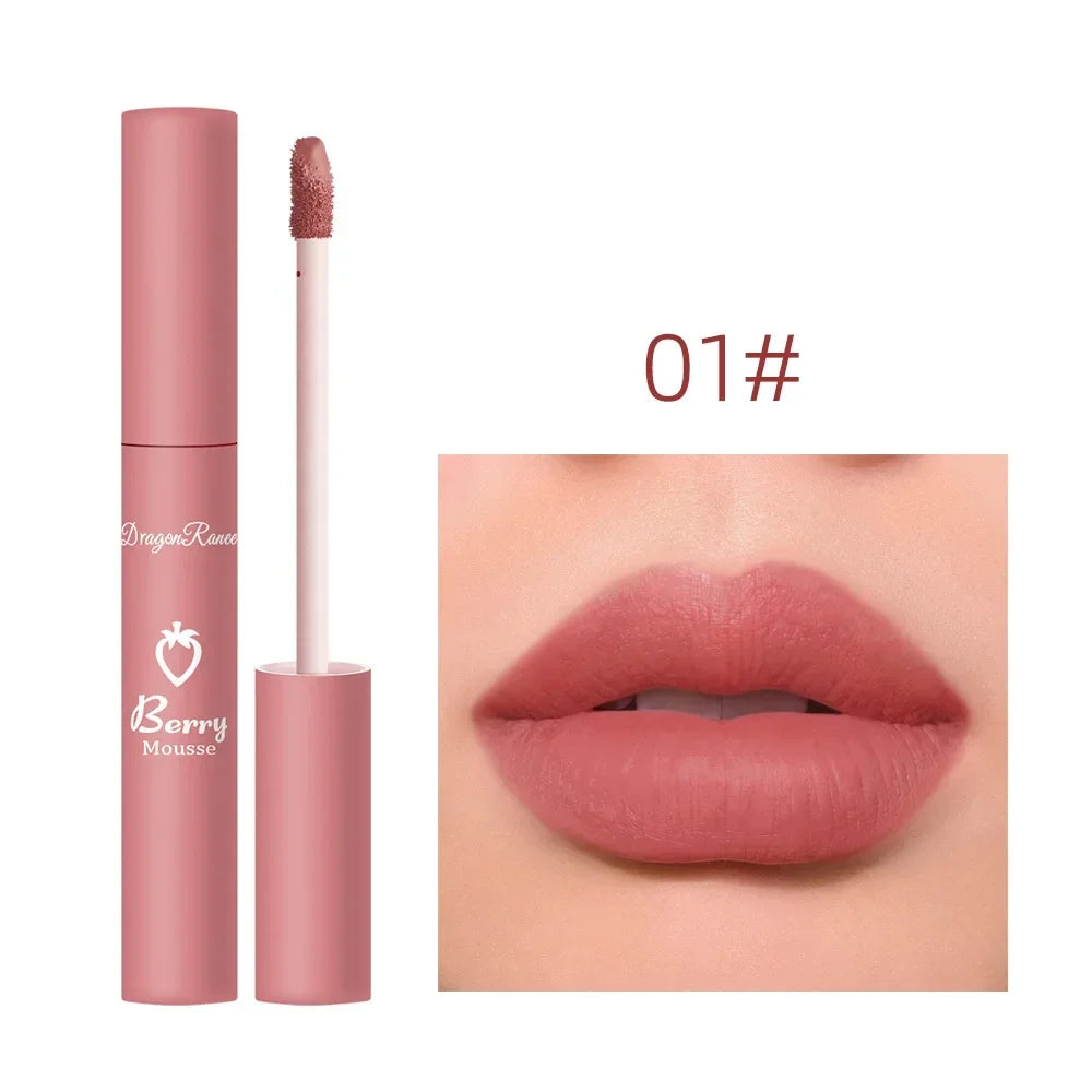 Waterproof Velvet Matte Nude Lip Gloss Sexy Long Lasting Non-stick Cup Nude Red Liquid Lipstick Make-up for Women Korea Cosmetic