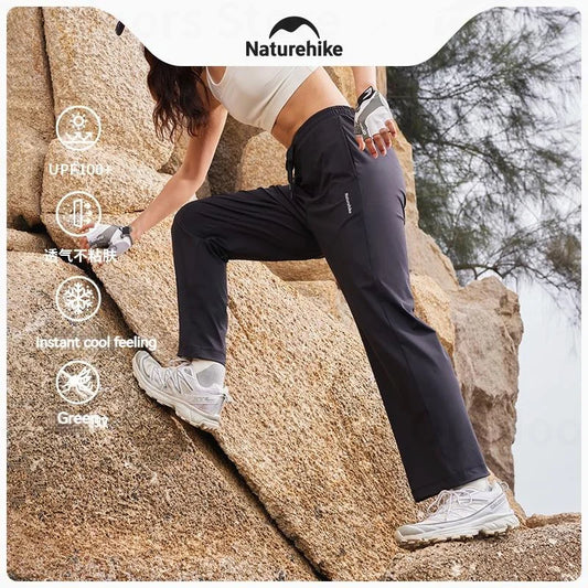 Pantalones de senderismo Naturehike para mujer, de verano, de secado rápido, para acampar al aire libre, escalar, transpirables, impermeables, con protección solar contra el hielo, para entrenamiento