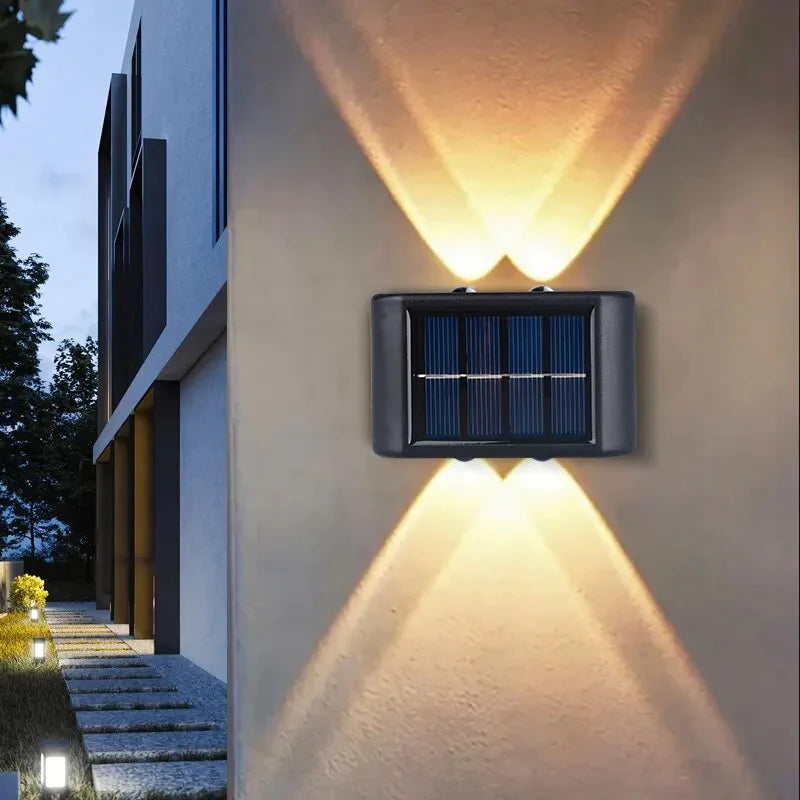 4Led Solar Licht Dekoration Nach unten Outdoor Wand Licht Flutlicht 