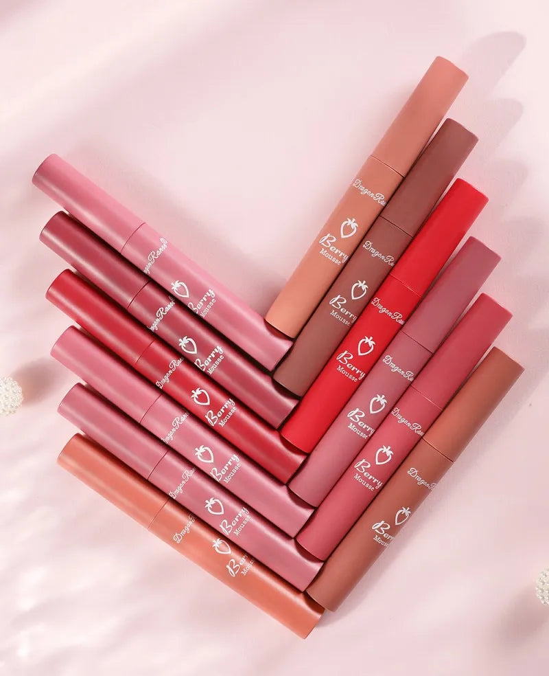 Waterproof Velvet Matte Nude Lip Gloss Sexy Long Lasting Non-stick Cup Nude Red Liquid Lipstick Make-up for Women Korea Cosmetic