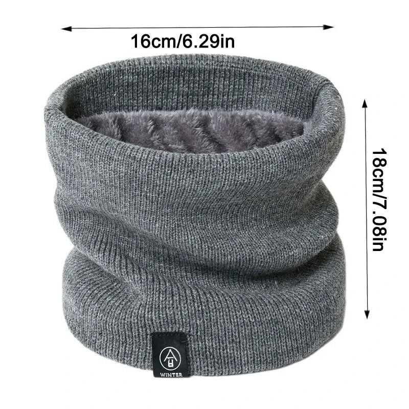 Bufanda de punto de moda para mujer, bufandas tipo snood de invierno de cachemira sólida 