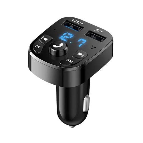 Reproductor de MP3 para coche con cargador rápido USB dual y receptor FM Bluetooth 