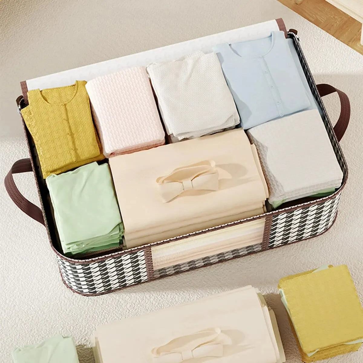 Visible Large Capacity Storage Box Portable Household Clothes