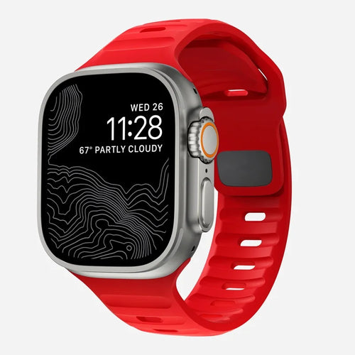 Sportarmband für Apple Watch Ultra 10 9 8 7 6 SE 5 Weiches Silikon 