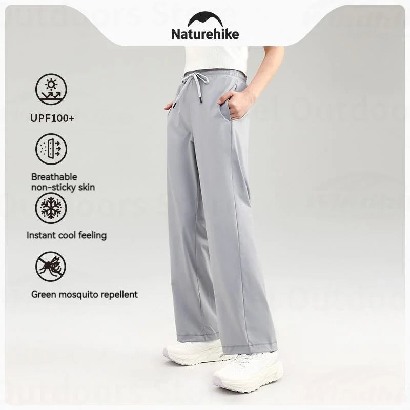 Pantalones de senderismo Naturehike para mujer, de verano, de secado rápido, para acampar al aire libre, escalar, transpirables, impermeables, con protección solar contra el hielo, para entrenamiento