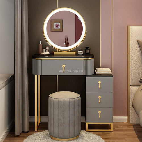 A Set Makeup Dressing Table with Mirror Slate Furniture Girl Bedroom