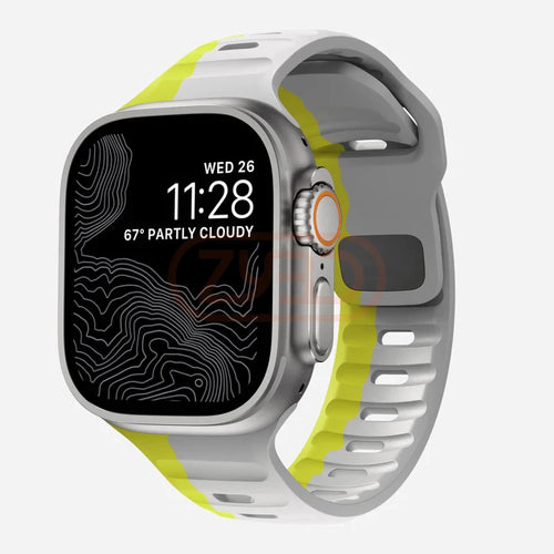 Sportarmband für Apple Watch Ultra 10 9 8 7 6 SE 5 Weiches Silikon 