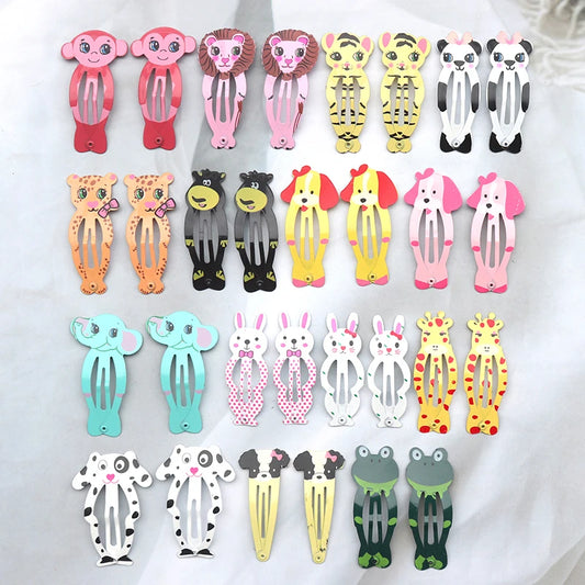 20/30pcs Cartoon Animal Fruit Hairpins Girls Children Sweet Hair Decorate Metal Hair Clip For Girls Fashion Hair Accessories