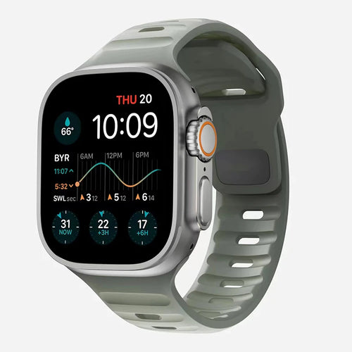 Correa deportiva para Apple Watch Ultra 10 9 8 7 6 SE 5 de silicona suave 