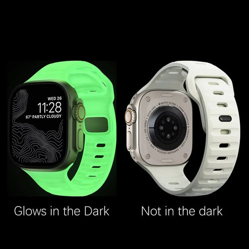 Correa deportiva para Apple Watch Ultra 10 9 8 7 6 SE 5 de silicona suave 