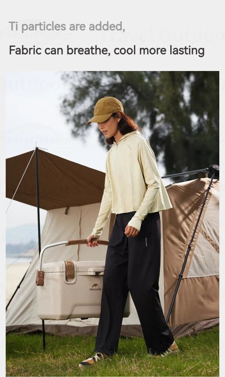 Pantalones de senderismo Naturehike para mujer, de verano, de secado rápido, para acampar al aire libre, escalar, transpirables, impermeables, con protección solar contra el hielo, para entrenamiento