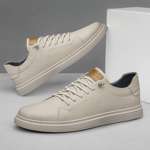 Zapatos Oxford de cuero con cordones para hombre