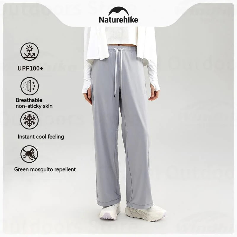 Pantalones de senderismo Naturehike para mujer, de verano, de secado rápido, para acampar al aire libre, escalar, transpirables, impermeables, con protección solar contra el hielo, para entrenamiento