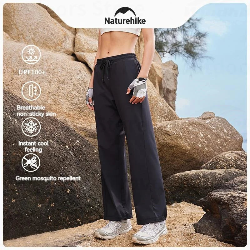 Pantalones de senderismo Naturehike para mujer, de verano, de secado rápido, para acampar al aire libre, escalar, transpirables, impermeables, con protección solar contra el hielo, para entrenamiento