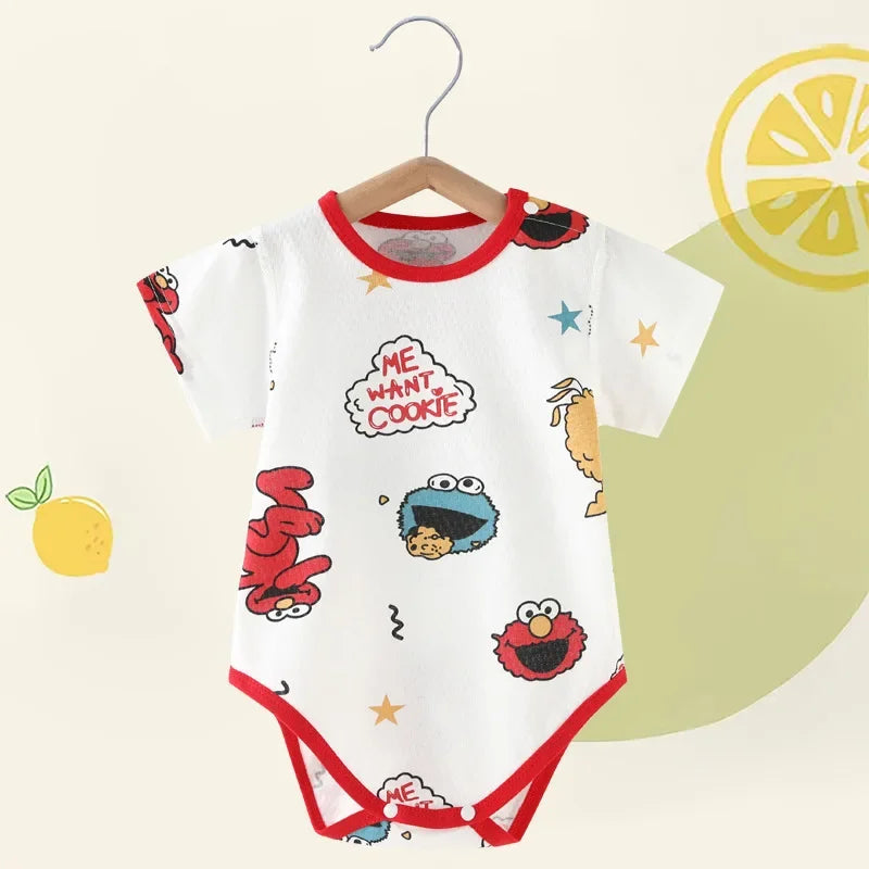 Baby Triangular Crawl Onesies Infantil Jumpsuit Clothes Short Summer Sleeve Version Newborn Bebe Children Clothing Kids Costume