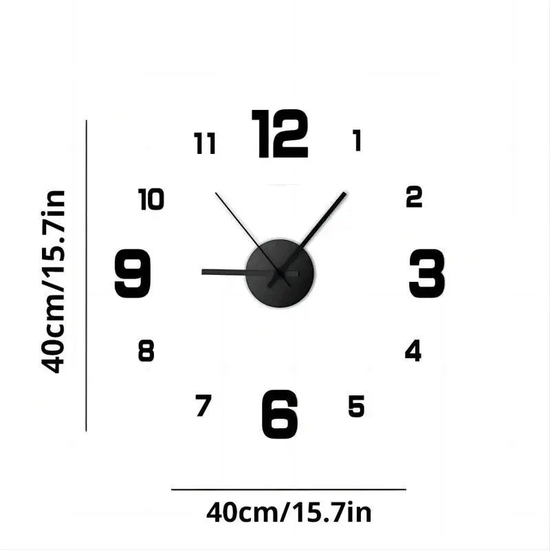 Reloj de pared creativo sin marco DIY, calcomanía de pared, reloj silencioso para el hogar 