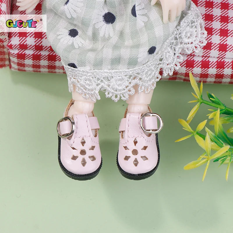 Doll Shoes Mini Leather Dolls Sneakers Casual Shoe Mini Doll Decoration Shoes Accessories Kid Birthday Gift Girl Toy