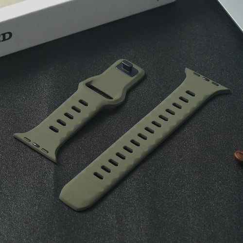 Sportarmband für Apple Watch Ultra 10 9 8 7 6 SE 5 Weiches Silikon 