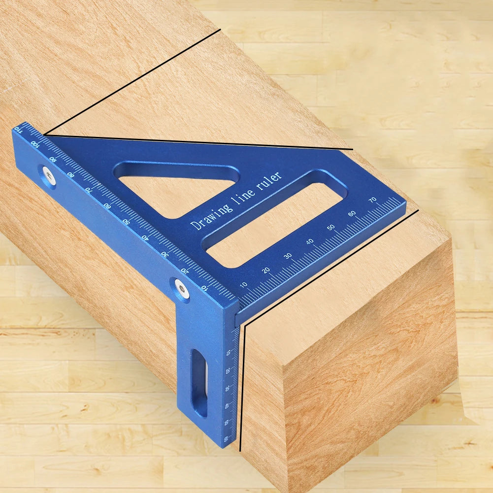 3D Multi Angle Measuring Ruler 45/90 Degree Plastic Carpentry Square