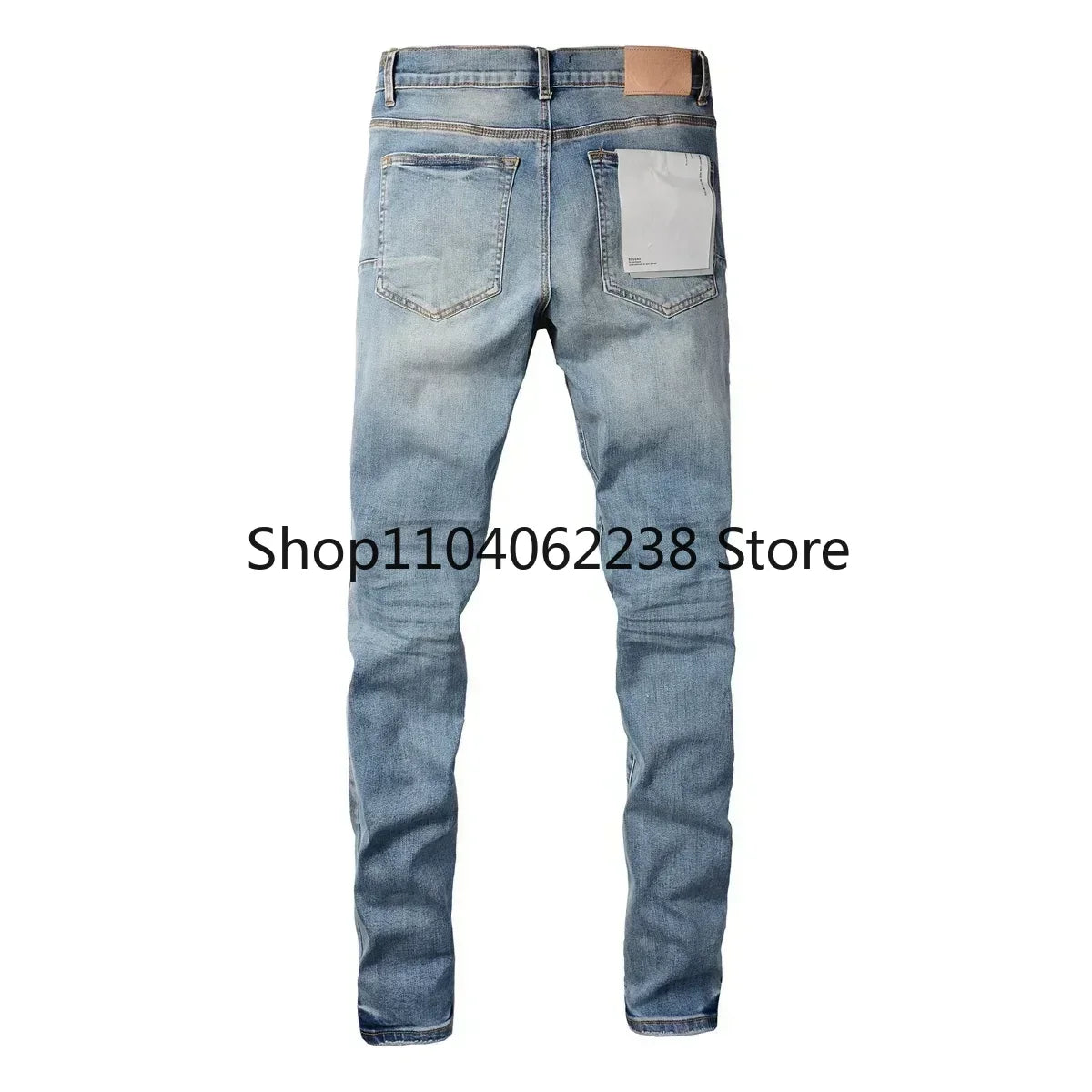 2024 quality Purples jeans Men brands with High street blue print letters Fashion Repair Low Rise Skinny Denim pants 28-40 size