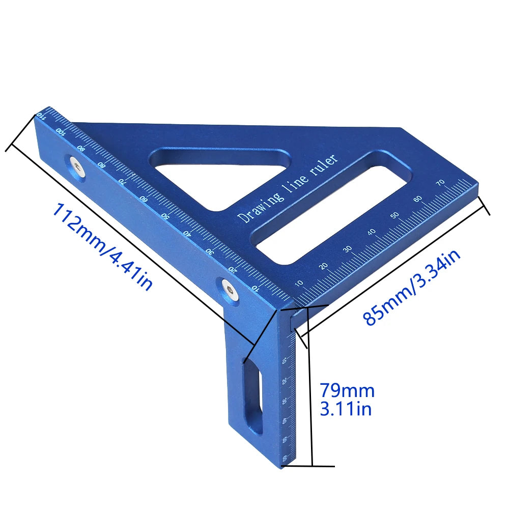 3D Multi Angle Measuring Ruler 45/90 Degree Plastic Carpentry Square