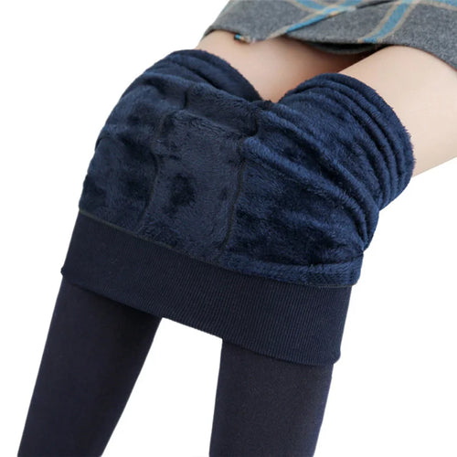 Winter Leggings Für Frauen Warme Leggins Einfarbig Samt Leggins Hohe 