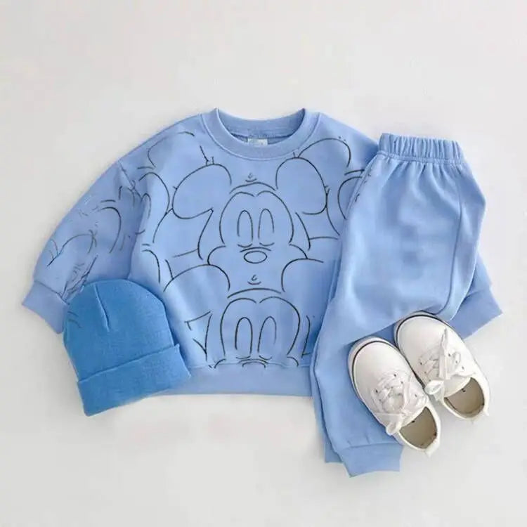 Nuevo diseñador de ropa de dibujos animados, chándal para bebé niño, estampado de verano 