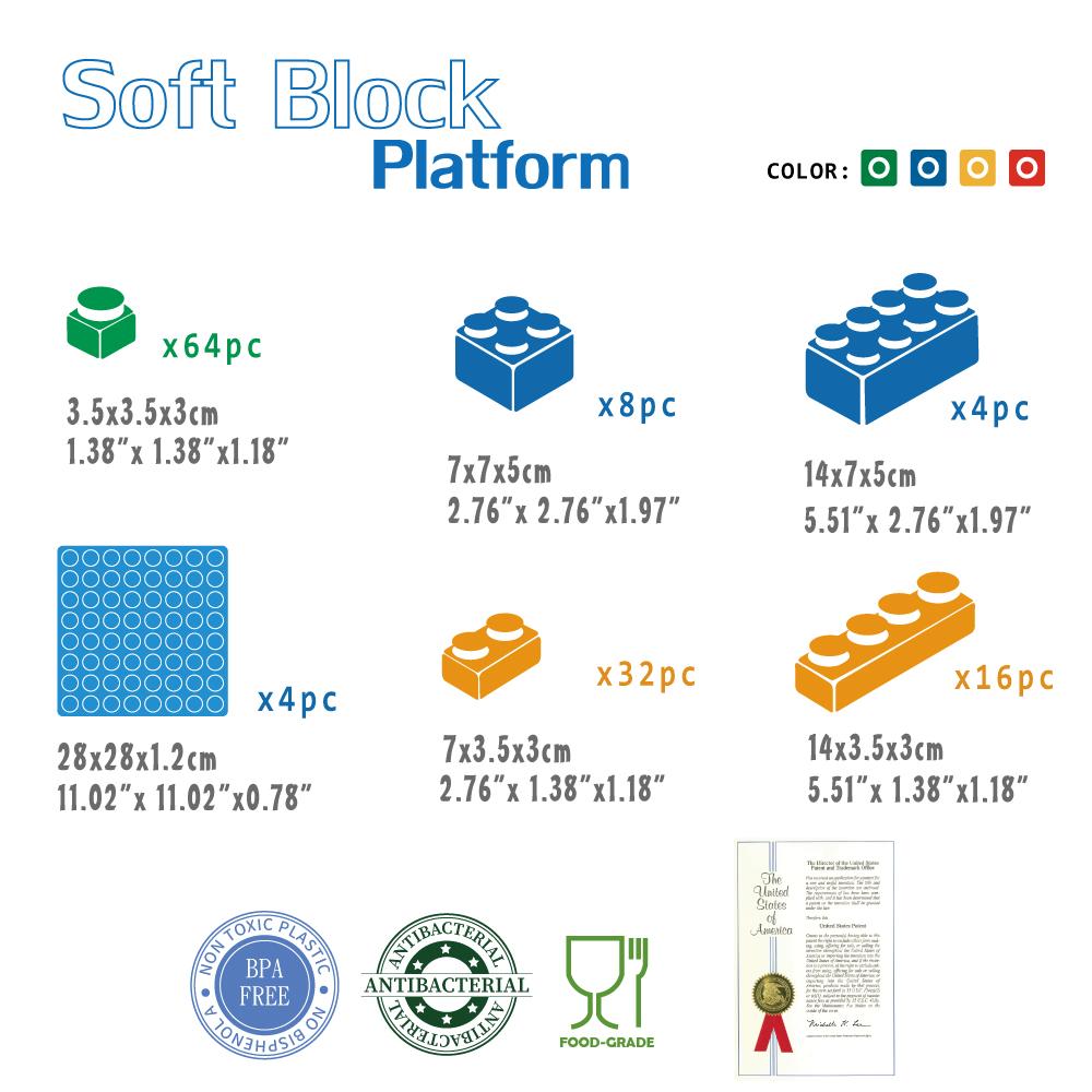 UNiPLAY-Plattform mit 124 weichen Bausteinen (#UB014)