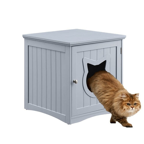 Mesa auxiliar para casa de gatos, mesita de noche, casa para mascotas, recinto para caja de arena