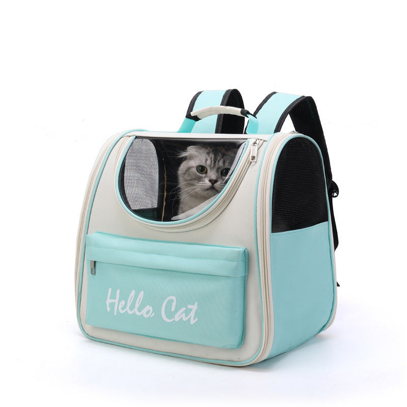 Mochila portátil para exteriores, plegable, portátil, transpirable, para gatos, mascotas y perros