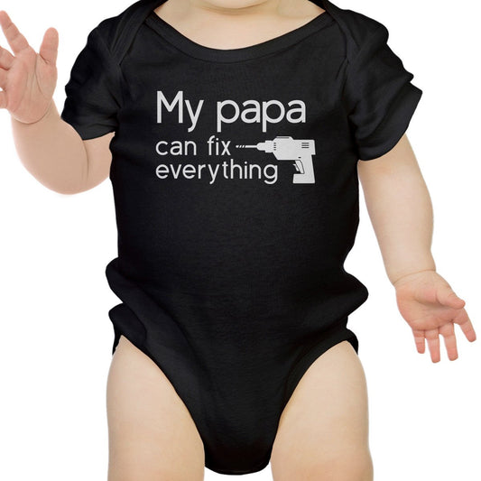 My Papa Fix - Mono negro para bebé, diseño único para papá