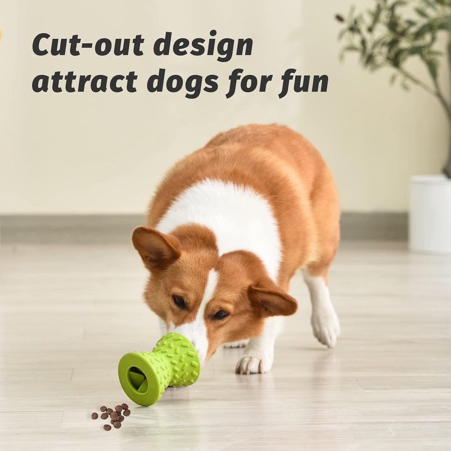 Interactive Treat Dispensing Puppy Toys Dog Bones For Aggressive Chewers Super Dog Toys Tough Chew For Dogs Toy Bone Natural Rubber Leaked Dumbbells