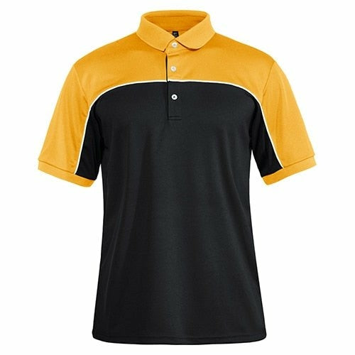 Camisetas de bloques de color, polos de manga corta para hombre, camisetas casuales de moda para golf