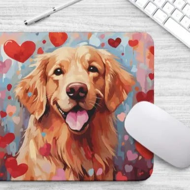 Sweetheart Dog Golden Retriever Non-Slip Rubber Mousepad